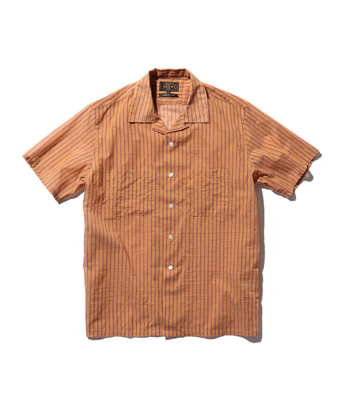 Open Collar Bumpy Stripe