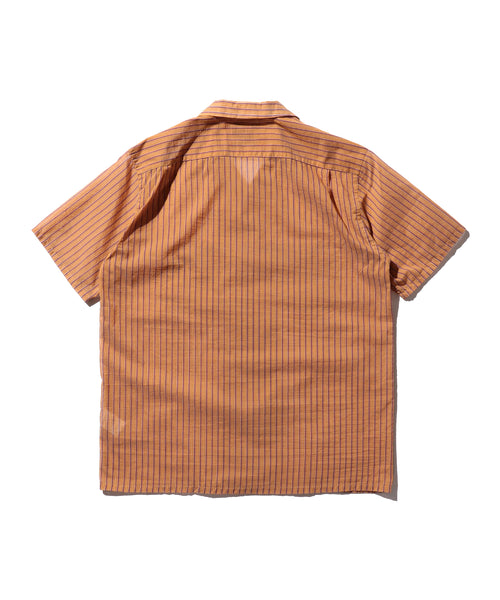 Open Collar Bumpy Stripe