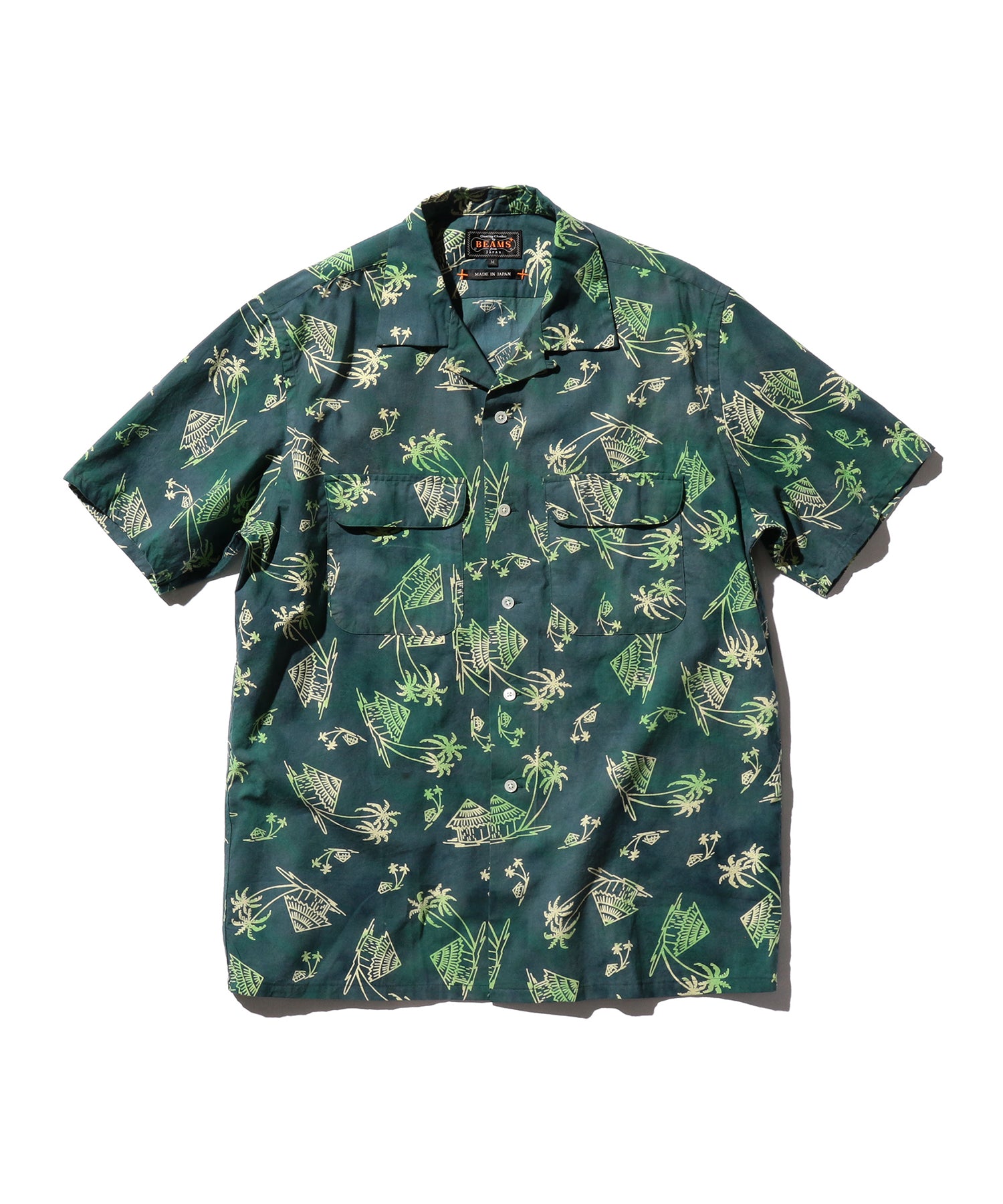 Open Collar Batik Print