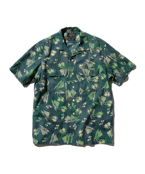 Open Collar Batik Print