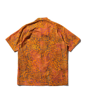  Open Collar Batik Print 