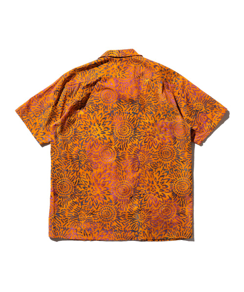 Open Collar Batik Print