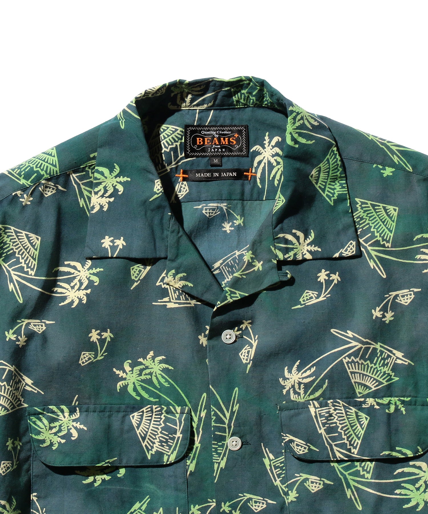 Open Collar Batik Print