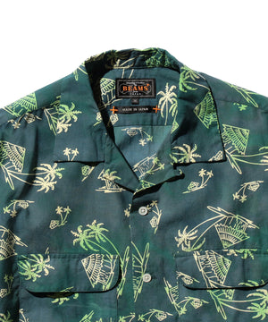 Open Collar Batik Print 