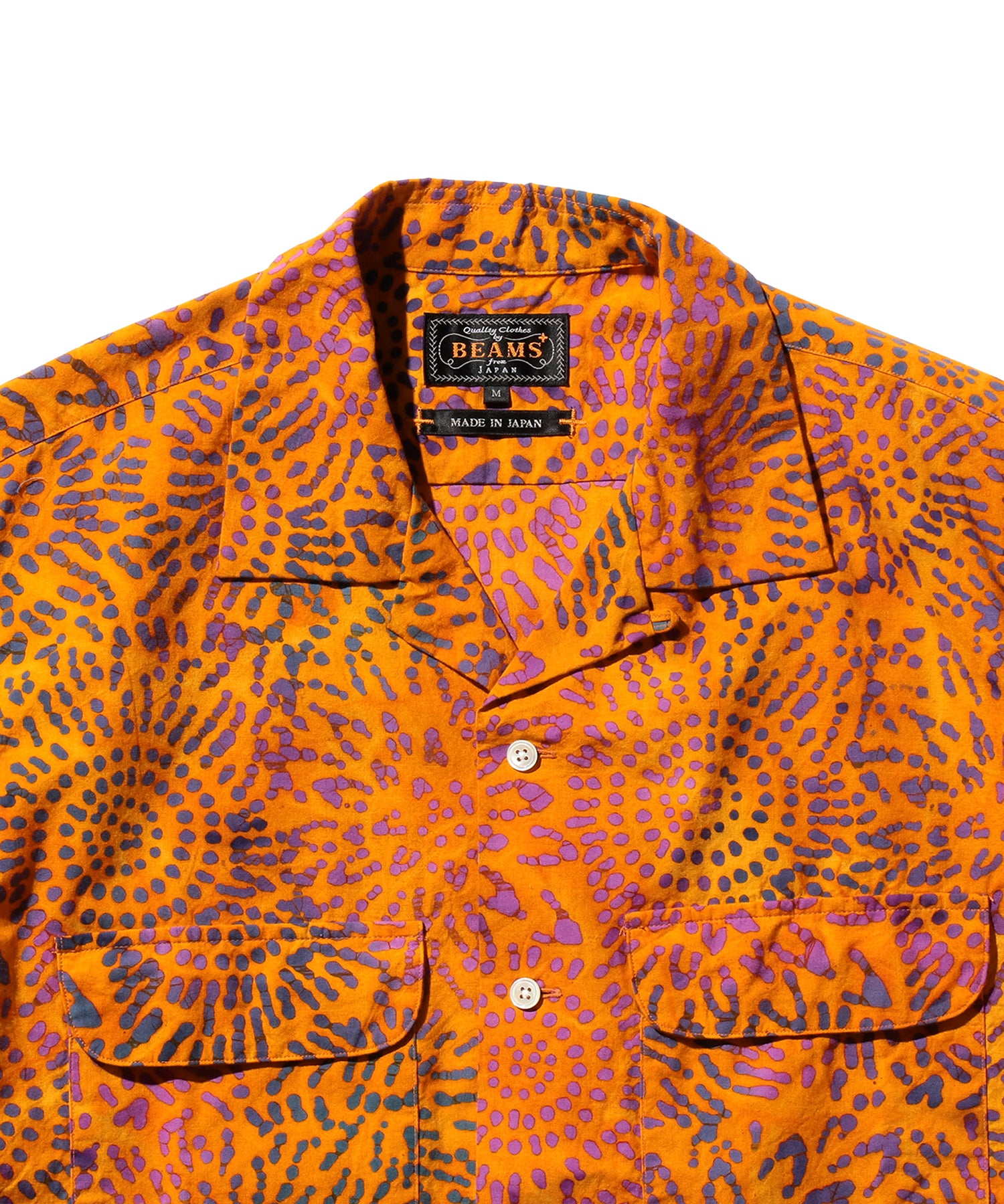 Open Collar Batik Print