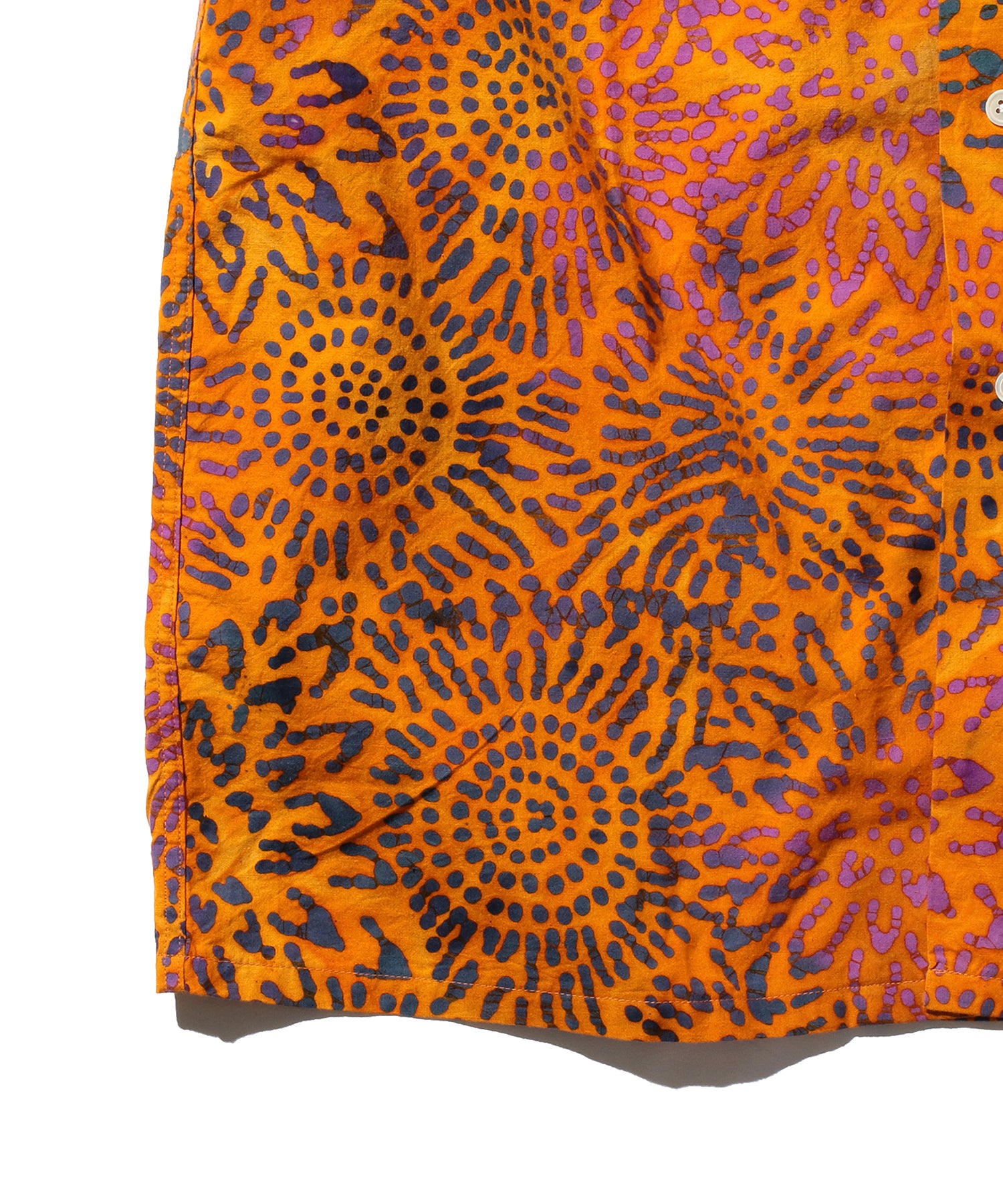 Open Collar Batik Print