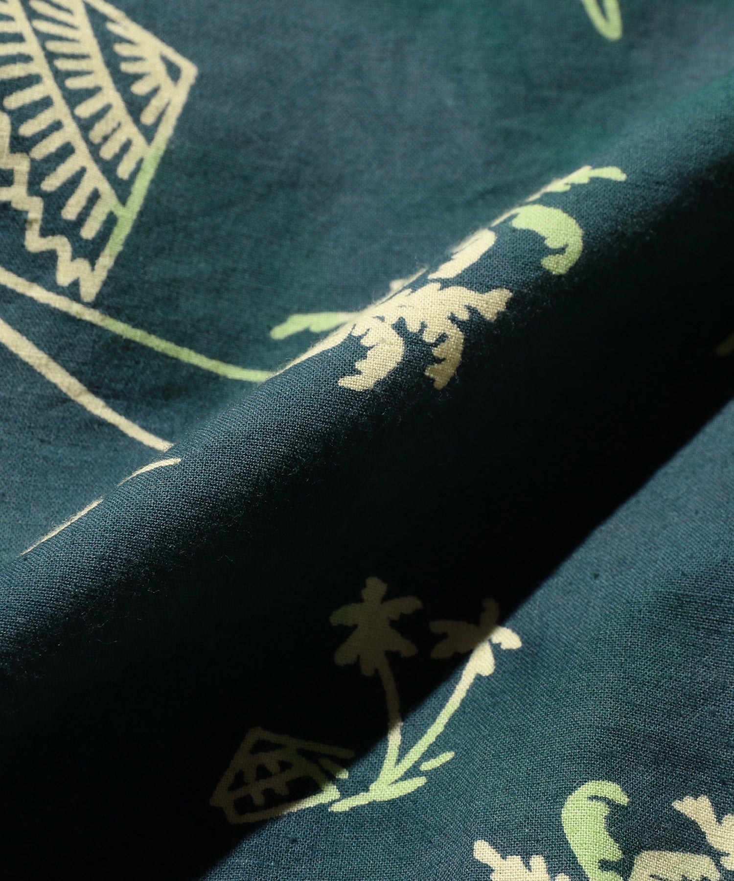 Open Collar Batik Print