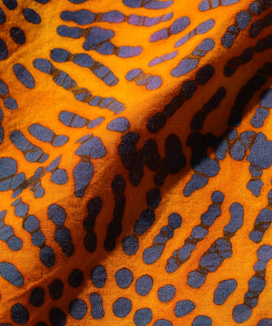  Open Collar Batik Print 