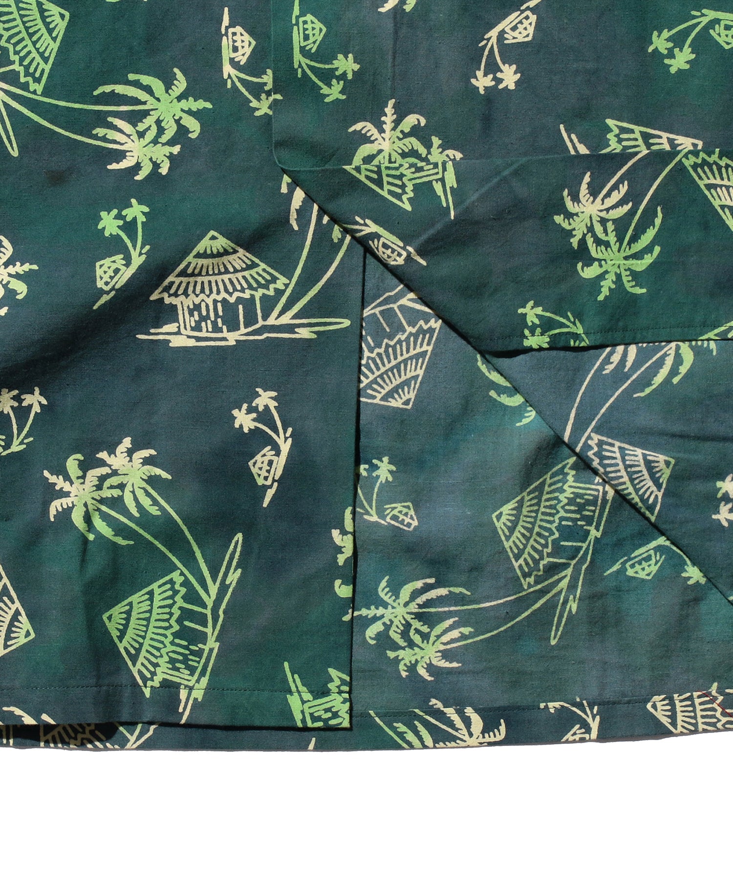 Open Collar Batik Print