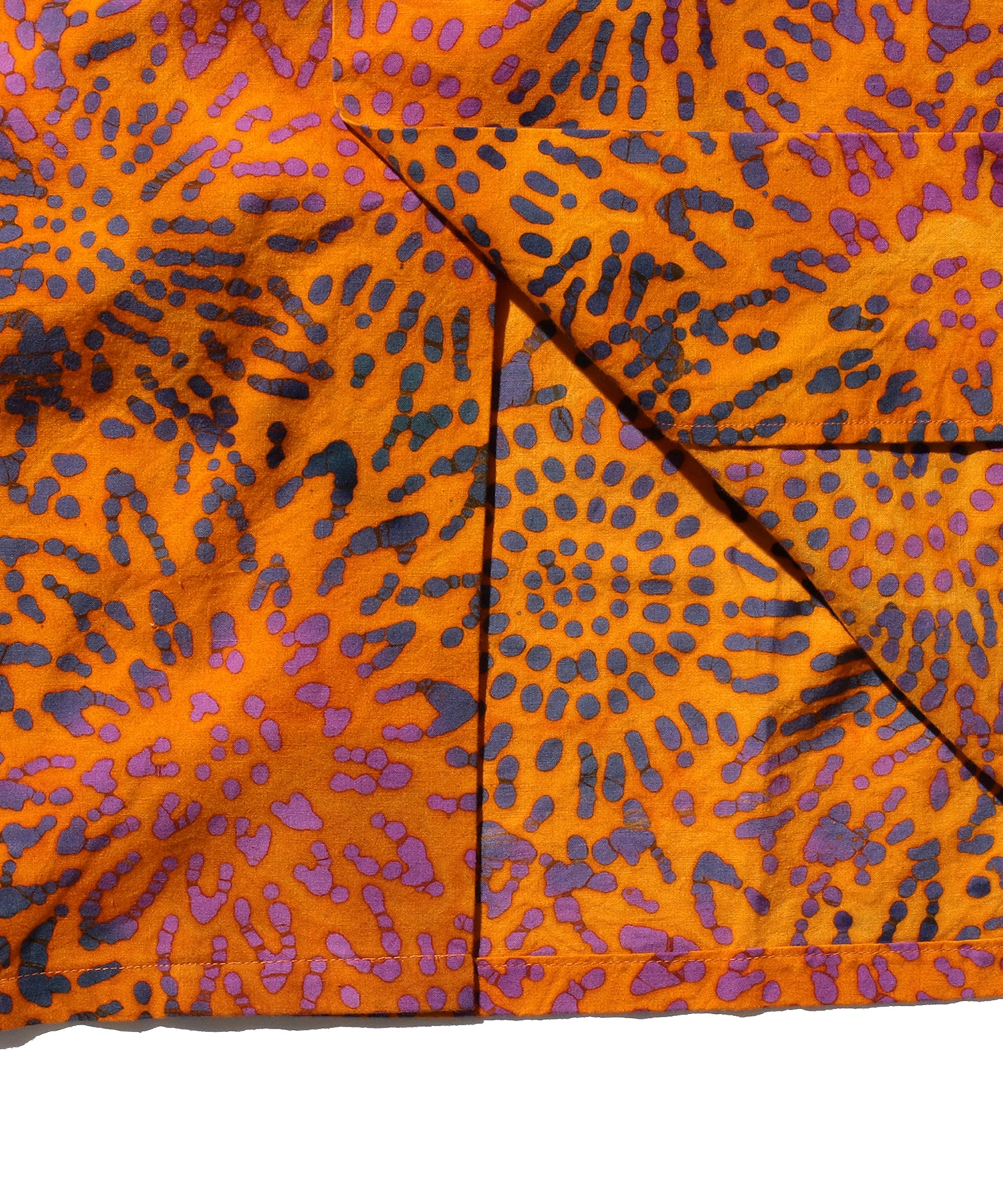 Open Collar Batik Print