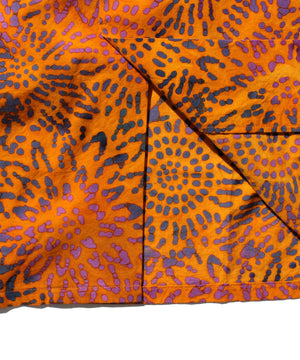  Open Collar Batik Print 
