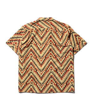  Open Collar Block Print Shirt (Zig Zag) 