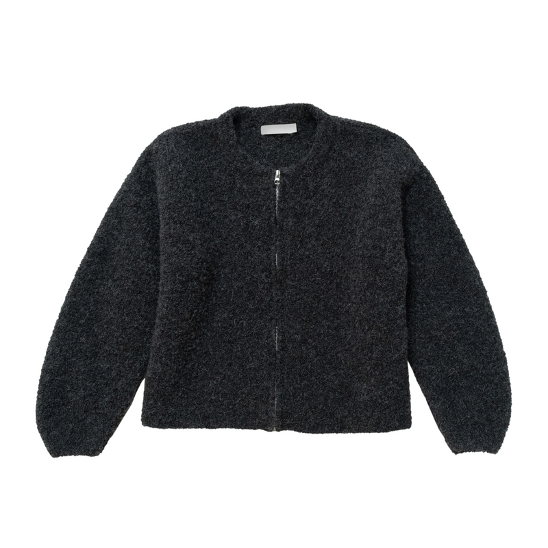 Boucle Zip Cardigan