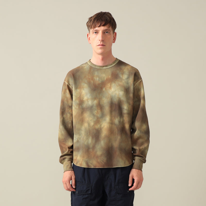 Conan Uneven Dyed Waffle Crew