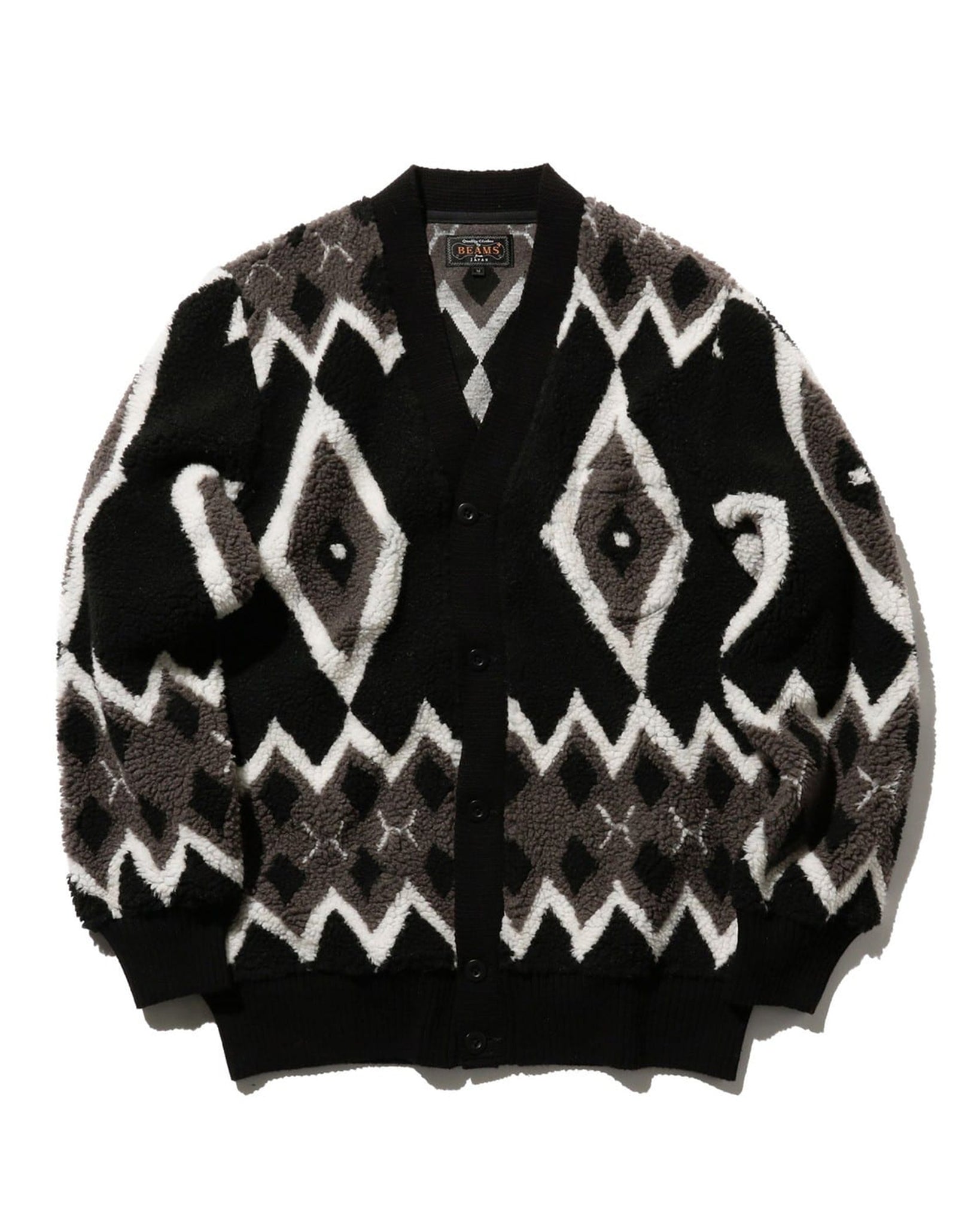 Fleece Jacquard Cardigan