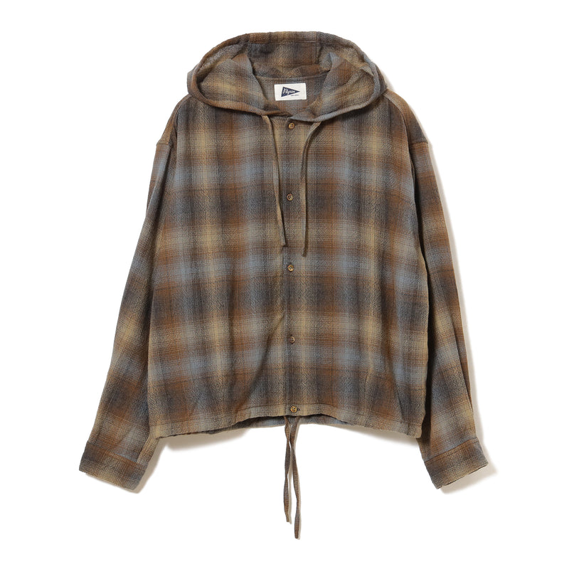 Francis Ombre Hooded Shirt Jacket