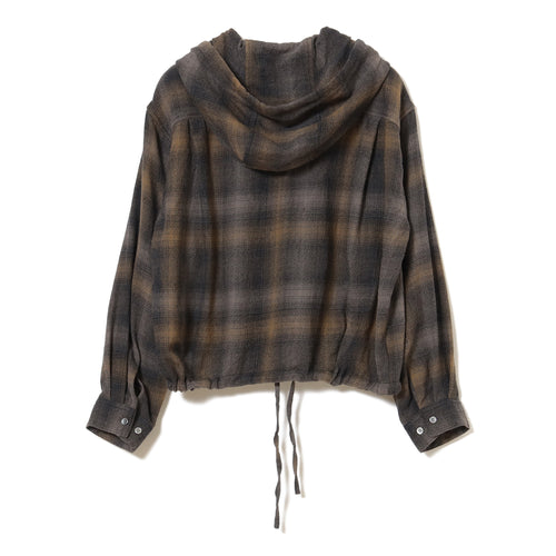 Francis Ombre Hooded Shirt Jacket