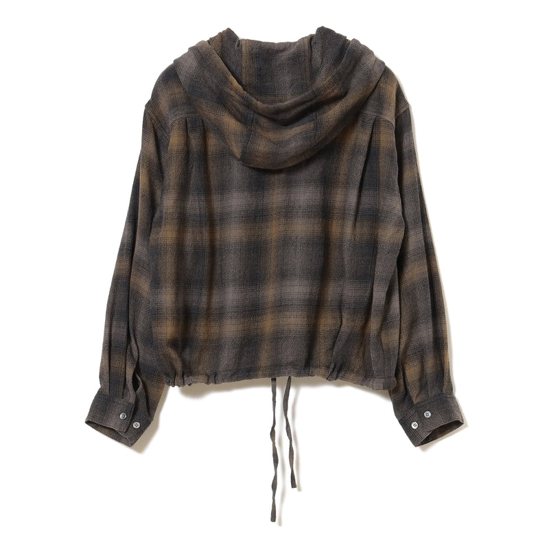 Francis Ombre Hooded Shirt Jacket