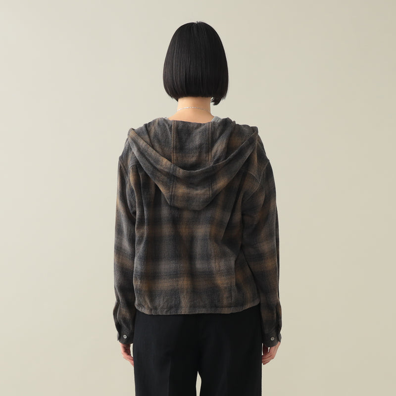 Francis Ombre Hooded Shirt Jacket