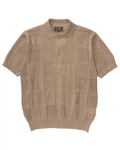 Full Button Polo Mesh Shirt