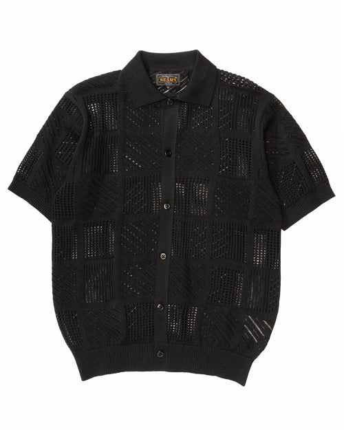 Full Button Polo Mesh Shirt