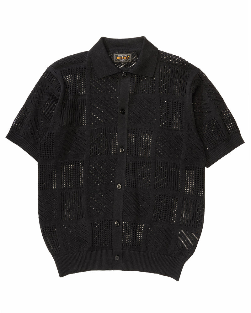 Full Button Polo Mesh Shirt