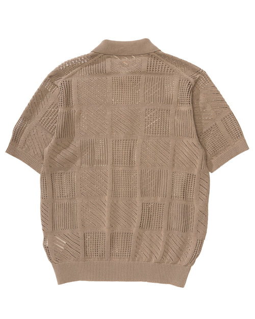 Full Button Polo Mesh Shirt