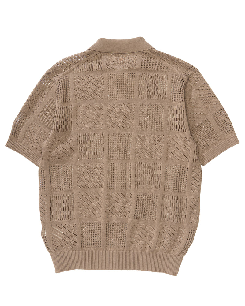 Full Button Polo Mesh Shirt