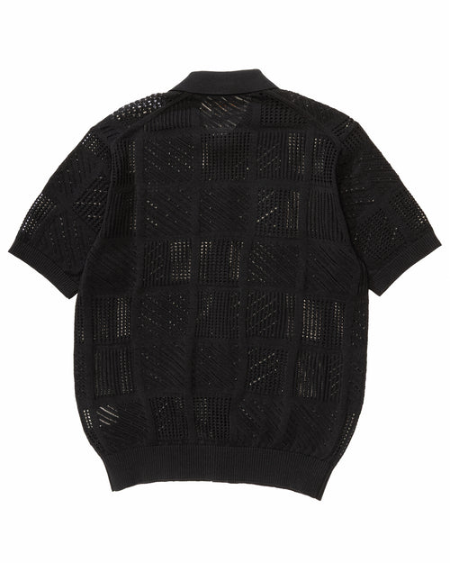 Full Button Polo Mesh Shirt