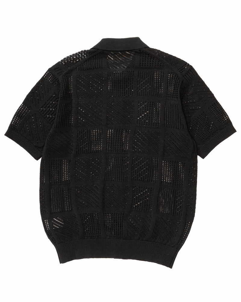 Full Button Polo Mesh Shirt