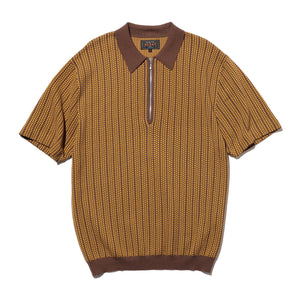 トップス 50s Pilgrim PoloShirt Half Zip Knit Polo Shirt