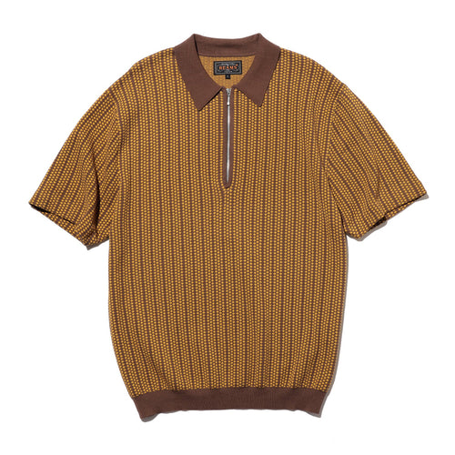 Half Zip Knit Polo Shirt