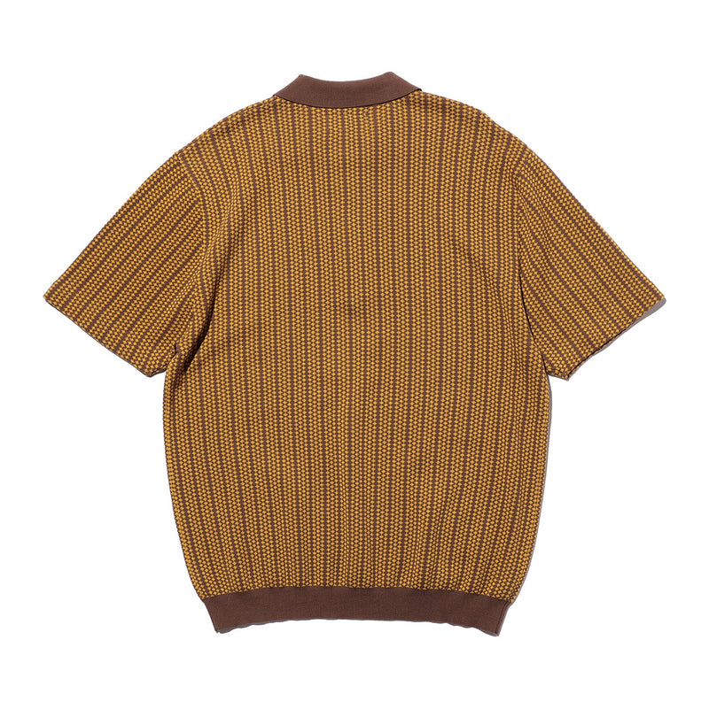Half Zip Knit Polo Shirt