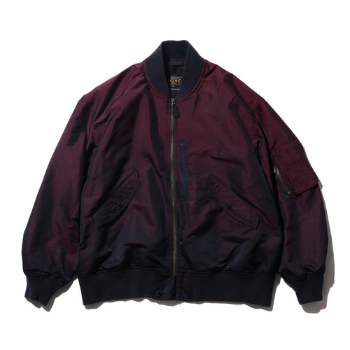 Iridescent Twill Military Flight Jacket