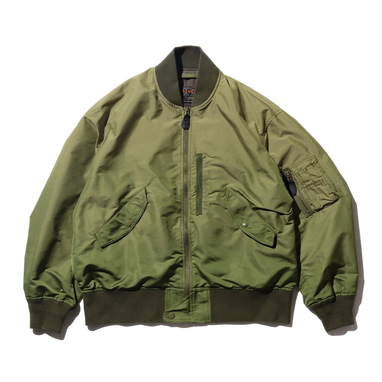 Iridescent Twill Military Flight Jacket