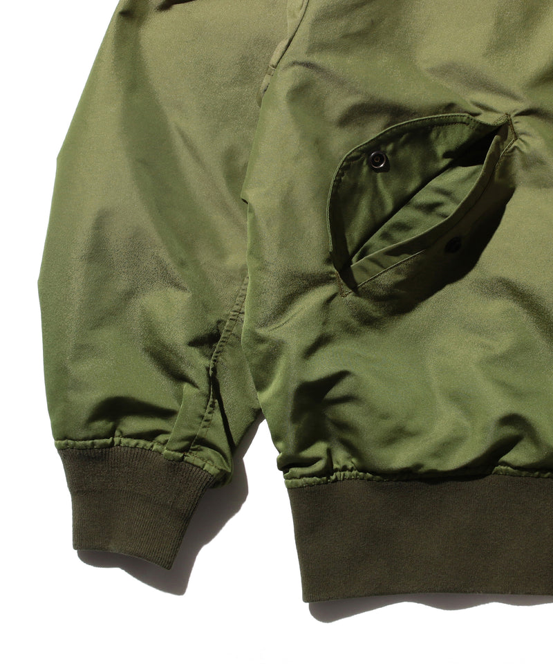 Iridescent Twill Military Flight Jacket