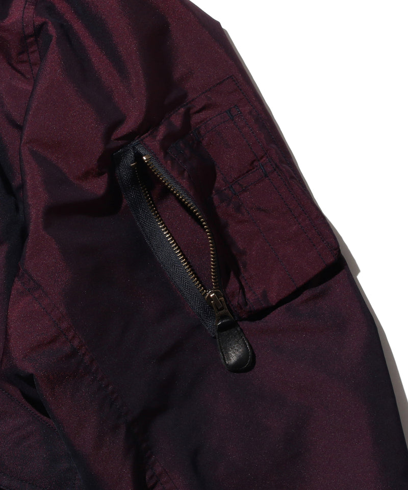 Iridescent Twill Military Flight Jacket