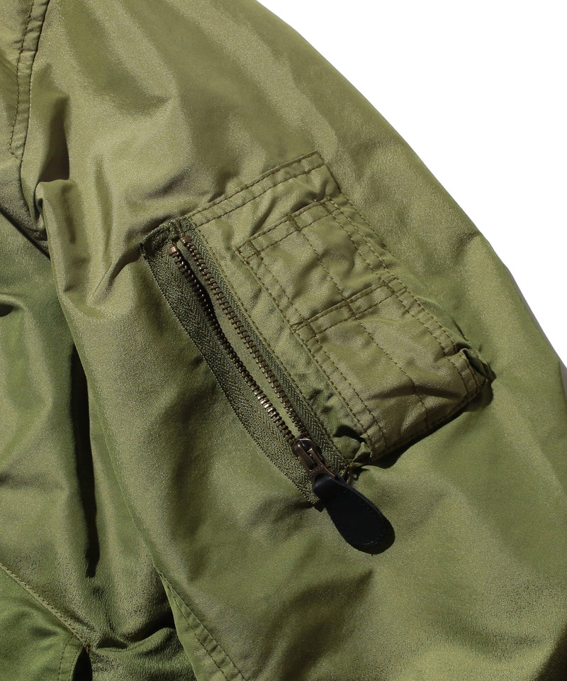 Iridescent Twill Military Flight Jacket