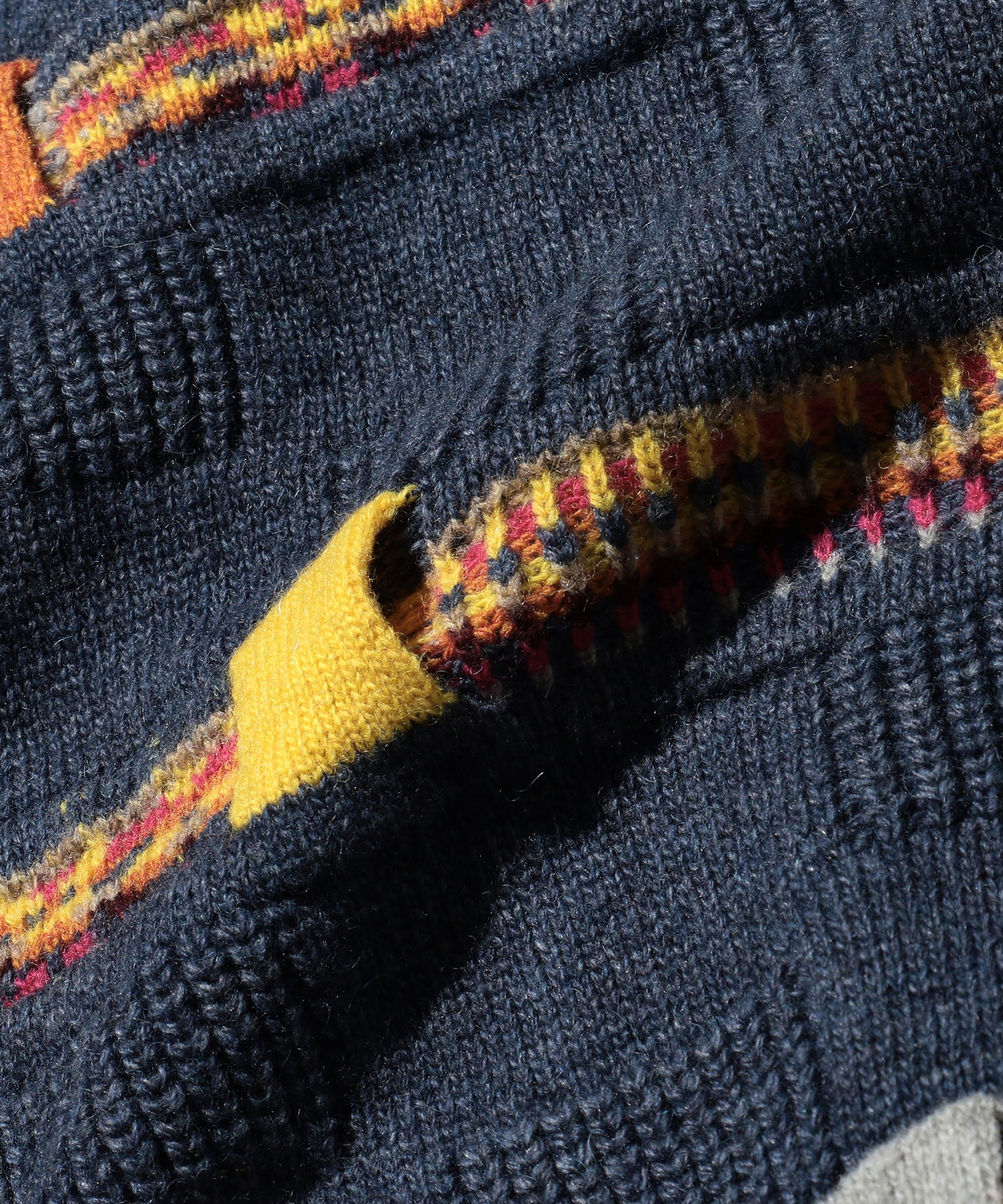 Jacquard Fair Isle Stripe 5G Crew
