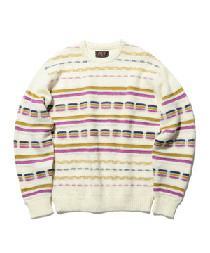  Jacquard Stripe Crew 