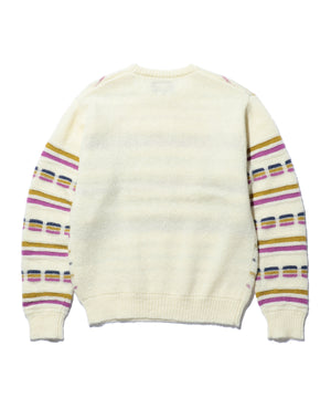  Jacquard Stripe Crew 