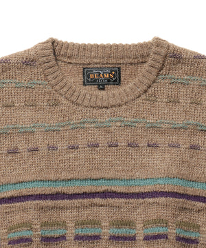  Jacquard Stripe Crew 