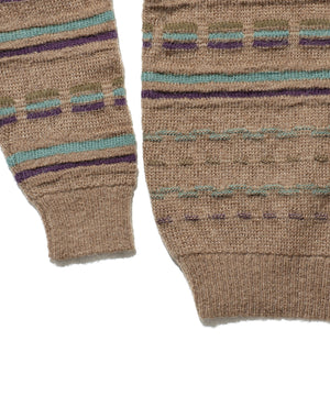  Jacquard Stripe Crew 