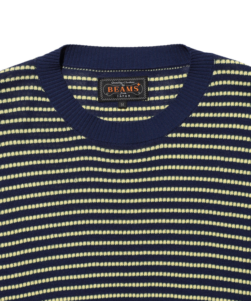 Dot Pattern Jacquard Knit Tee