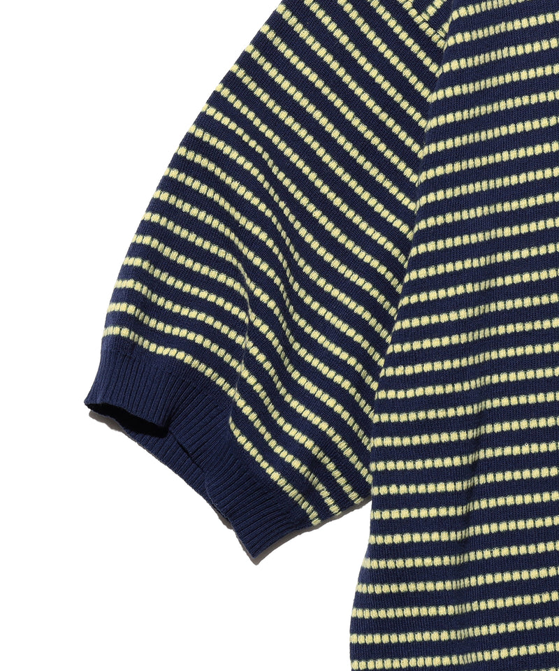 Dot Pattern Jacquard Knit Tee