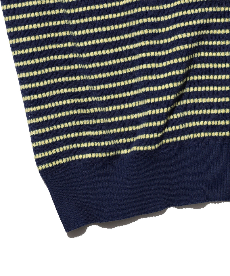 Dot Pattern Jacquard Knit Tee