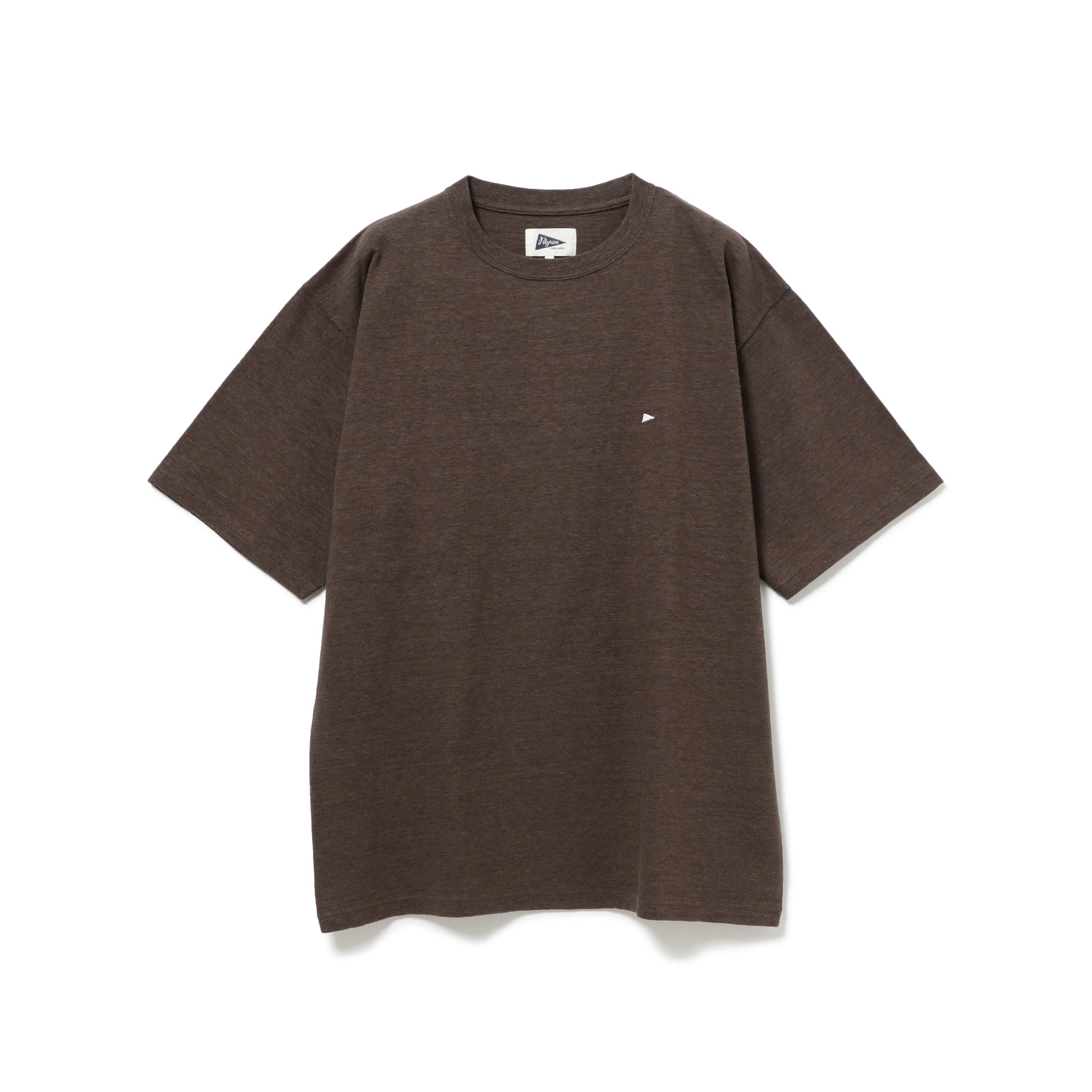 T*i様 BASEMARK Embroidery Asymmetry Tee Minimalist Embroidered Tee