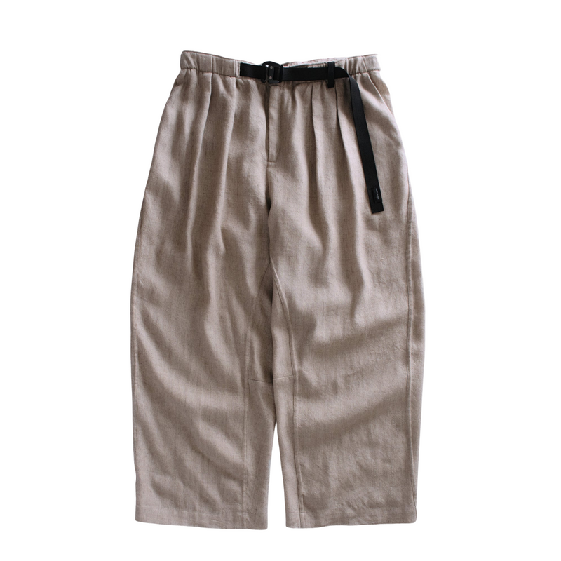 Natural Linen Pleated Trouser