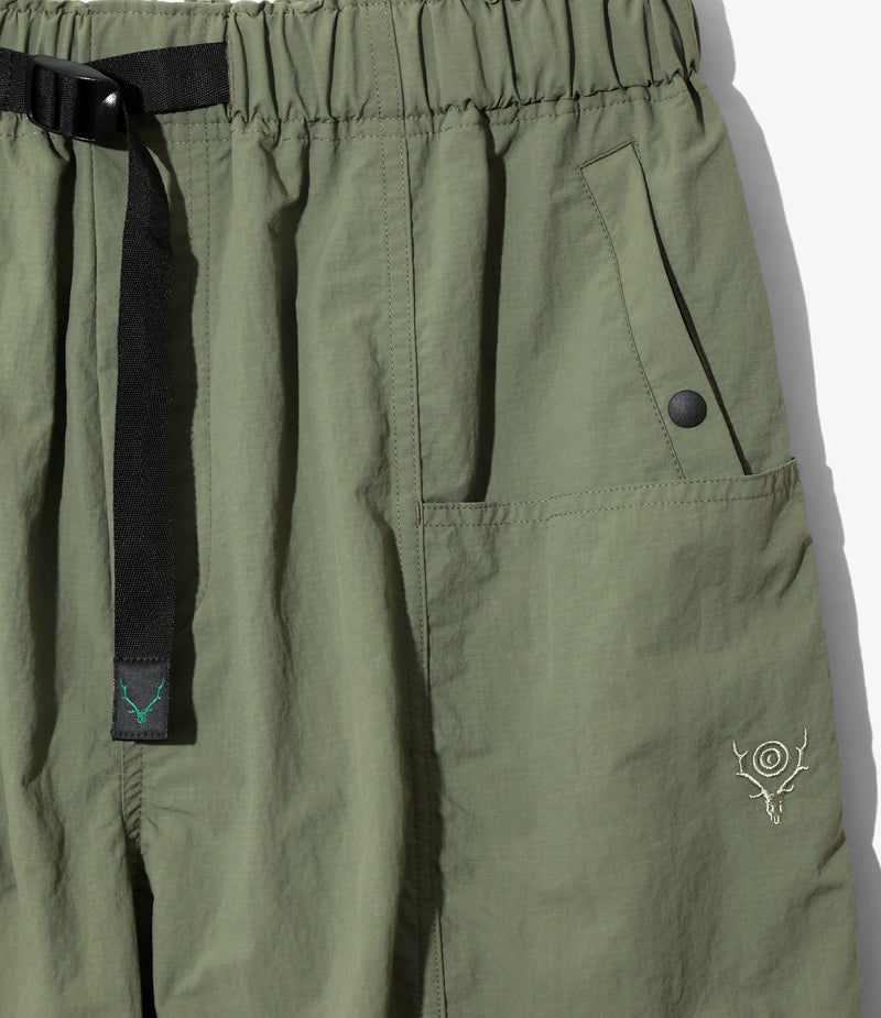 Nylon Ripstop Belted Center Seam Pant