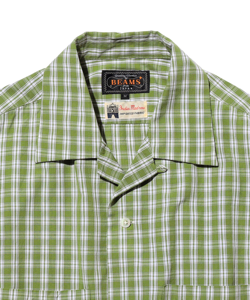 Open Collar 80/2 Madras Shirt